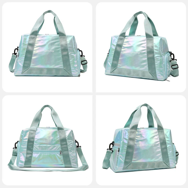 Pearlescent Gym & Travel Duffel with Shoe Compartment Sky Blue color SKU reference