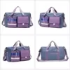 Contrast-Color Travel Duffel with Shoe Compartment Purple color SKU reference