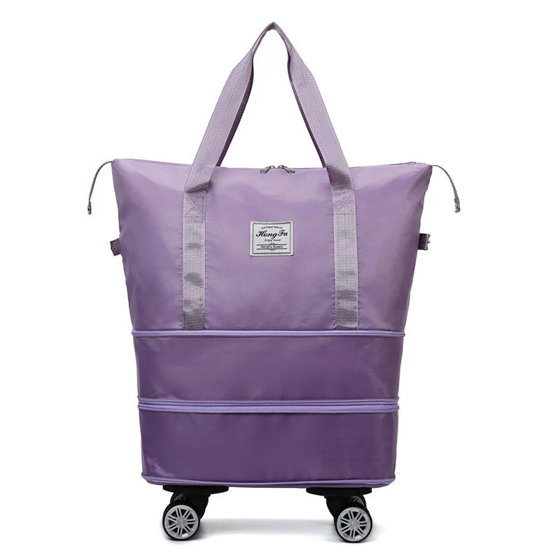 Expandable Oxford Travel Duffel with Modular Carry Options Light Purple color SKU reference