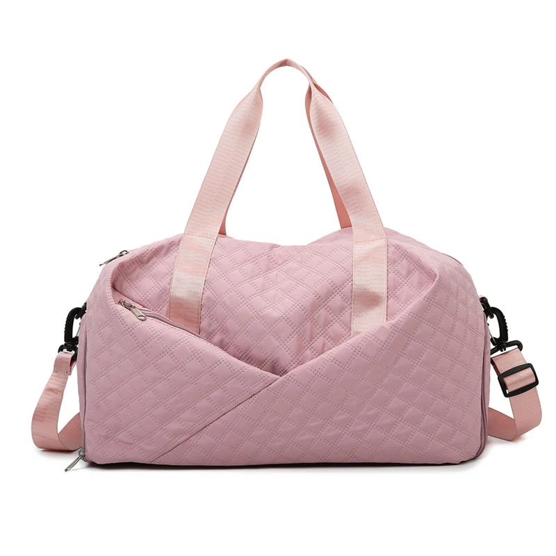 Oxford Gym Duffel with Wet/Dry and Shoe Compartments Light Pink color SKU reference