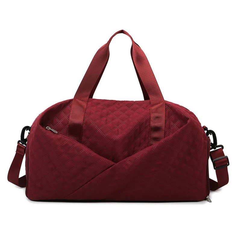 Oxford Gym Duffel with Wet/Dry and Shoe Compartments Burgundy color SKU reference