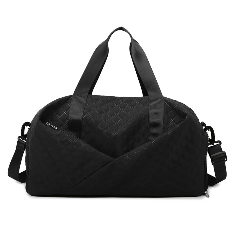 Oxford Gym Duffel with Wet/Dry and Shoe Compartments Black color SKU reference
