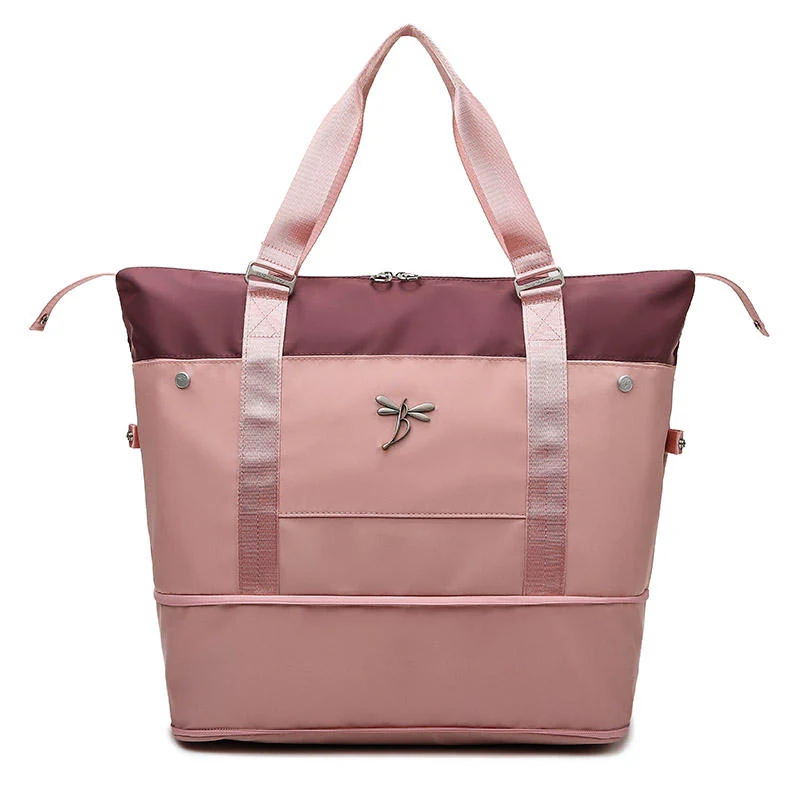 Expandable Dry/Wet Overnight & Gym Duffel Pink 2 color SKU reference