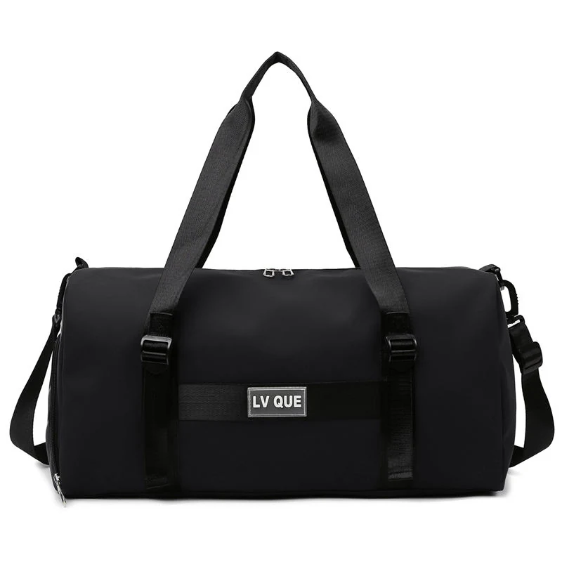 PU Gym Duffel with Dry/Wet and Shoe Compartments Black color SKU reference