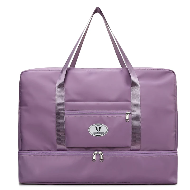 Large Oxford Weekender Duffel with Independent Shoe Pocket Pink 2 color SKU reference