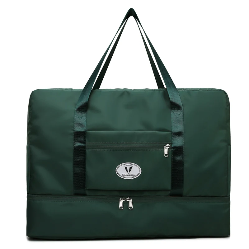 Large Oxford Weekender Duffel with Independent Shoe Pocket Green color SKU reference