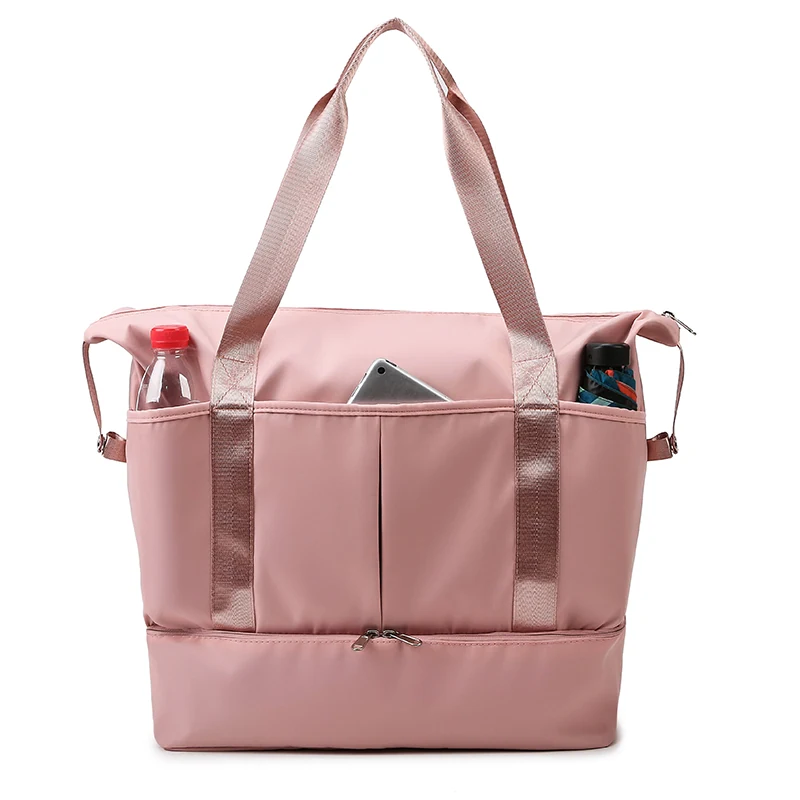Oxford Weekender Gym Duffel with Separate Shoe Compartment Pink color SKU reference
