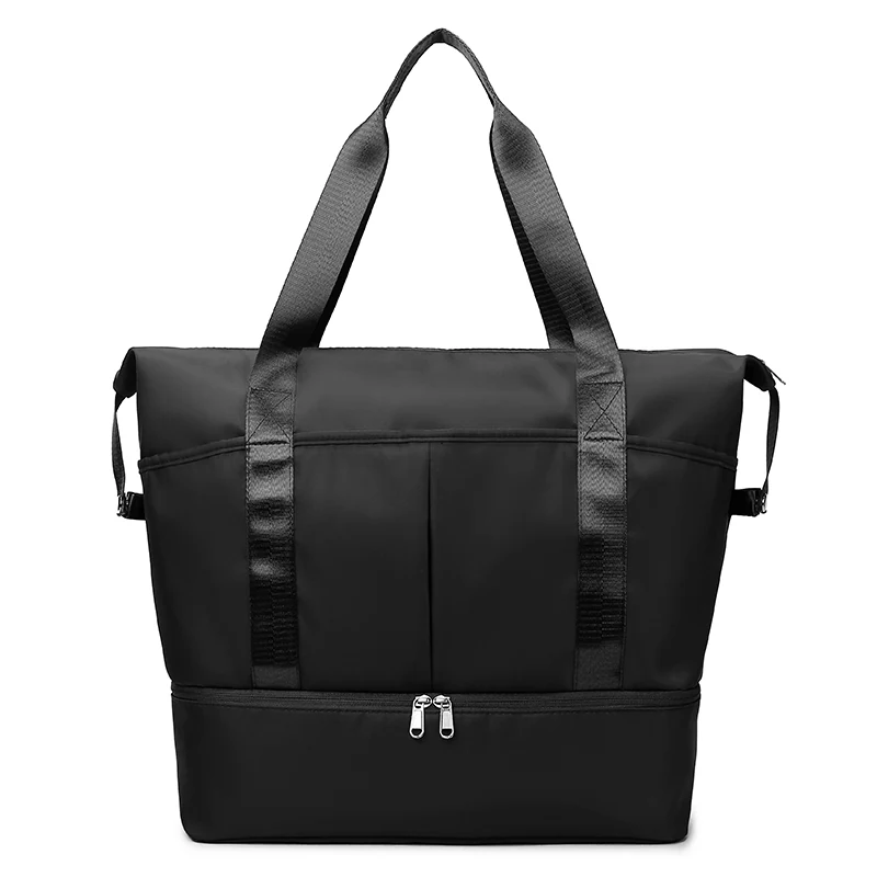 Oxford Weekender Gym Duffel with Separate Shoe Compartment Black color SKU reference