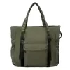 24L Nylon Commuter Tote with Adjustable Crossbody Strap Green color SKU reference