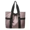 22L Color-Block Shoulder Tote with Contrast Straps Champagne color SKU reference