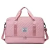 Quilted Weekender Travel Tote with Shoe Compartment Pink color SKU reference