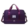Quilted Weekender Travel Tote with Shoe Compartment Burgundy color SKU reference