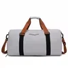 Weekender Duffel with Fixed Yoga Mat Straps and Shoe Compartment Gray color SKU reference