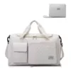 Quilted Foldable Weekender with Shoe Compartment White color SKU reference