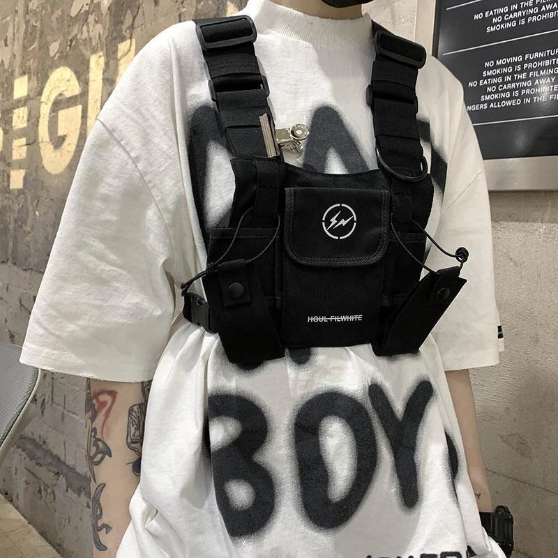 Star-pattern Polyester Recon Chest Pouch product reference image