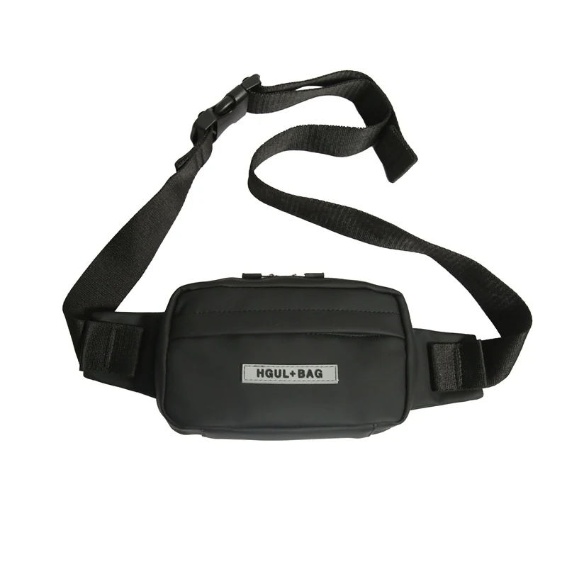 Hip-hop Streetwear Front Chest Pouch with Adjustable Straps Black color SKU reference