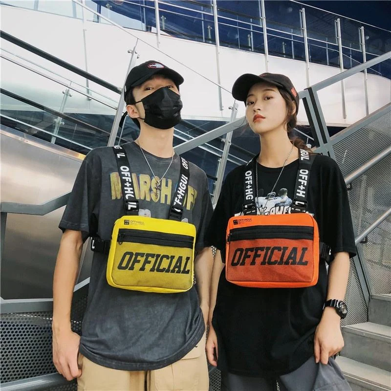 Radio Harness-style Chest Pouch with Wide Adjustable Straps product reference image