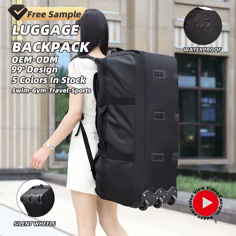 100L Oxford Rolling Travel Duffel with Directional Wheels product reference image
