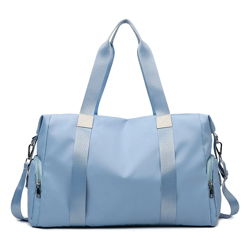 Nylon Travel Gym Duffel with Side Pocket Green color SKU reference
