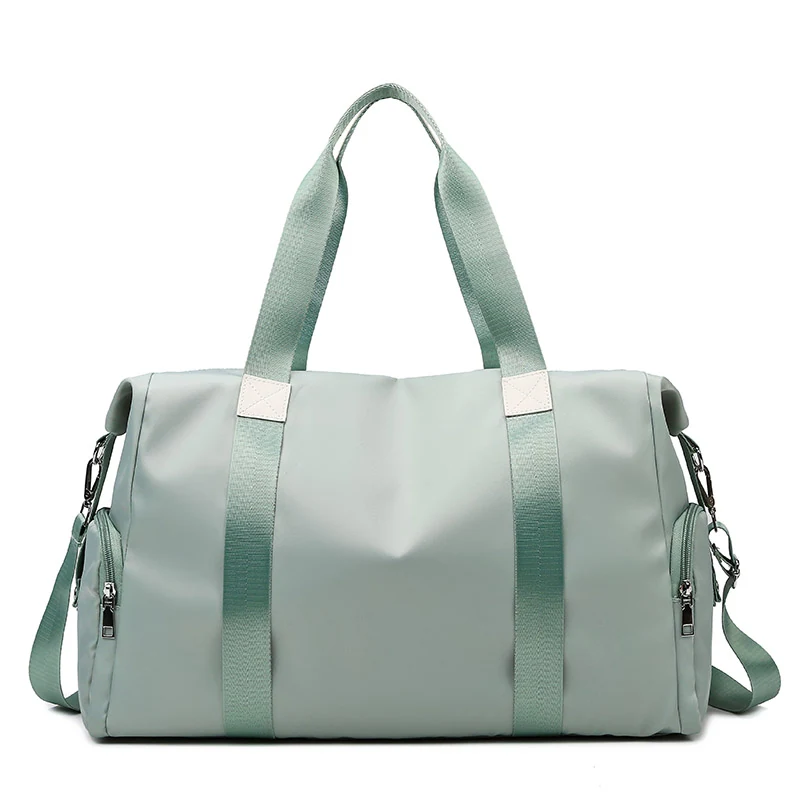 Nylon Travel Gym Duffel with Side Pocket Blue color SKU reference