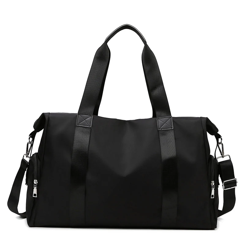 Nylon Travel Gym Duffel with Side Pocket Burgundy color SKU reference