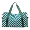 Houndstooth Foldable Weekender with Trolley Sleeve Green color SKU reference