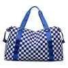 Houndstooth Foldable Weekender with Trolley Sleeve Blue color SKU reference
