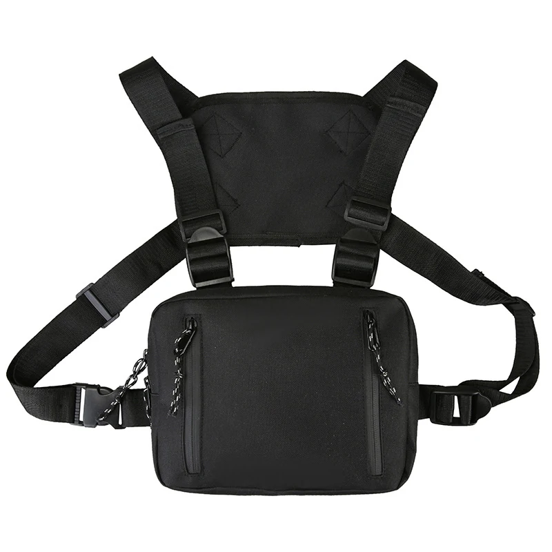 Adjustable Front Chest Pouch for Outdoor and Daily Carry Black color SKU reference