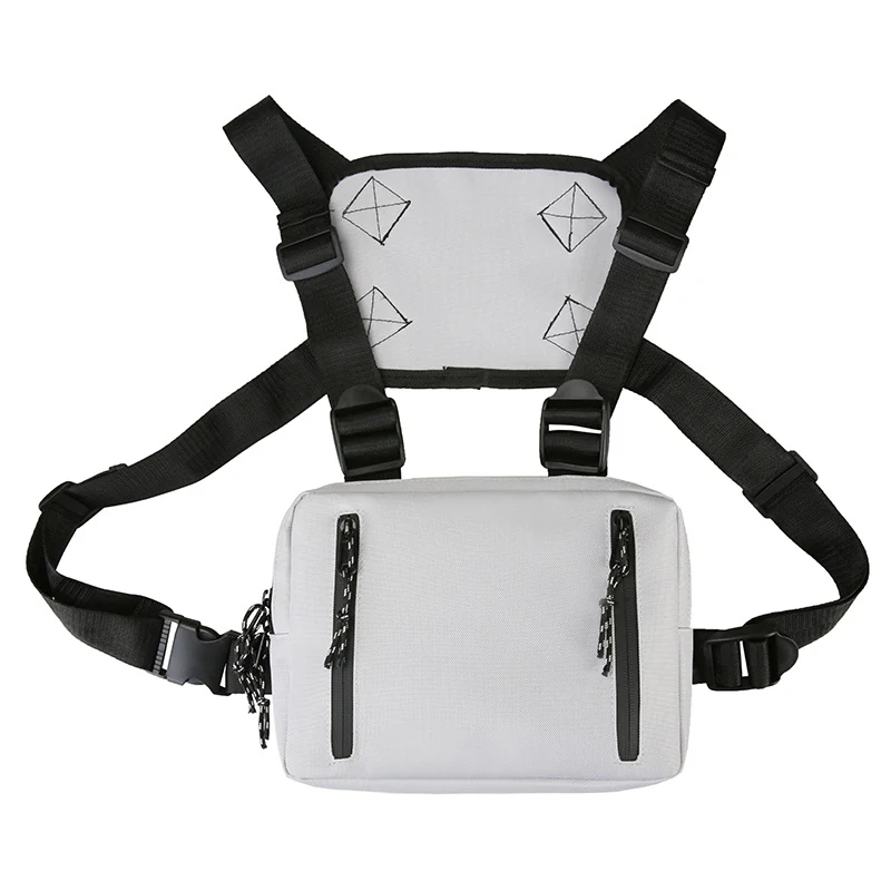 Adjustable Front Chest Pouch for Outdoor and Daily Carry Gray color SKU reference