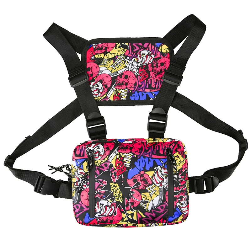 Adjustable Front Chest Pouch for Outdoor and Daily Carry Graphic print color SKU reference