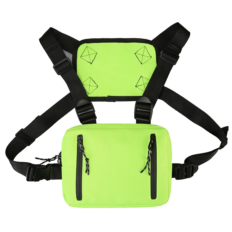 Adjustable Front Chest Pouch for Outdoor and Daily Carry Lime color SKU reference