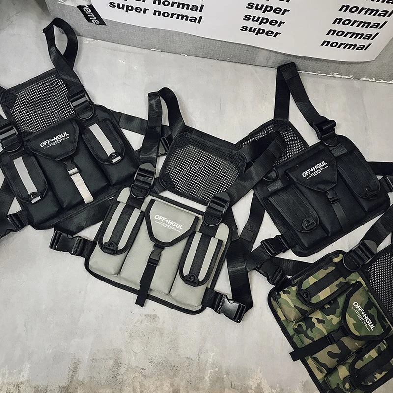 Adjustable Chest Rig Bag with Multi-pocket Front Panel product reference image