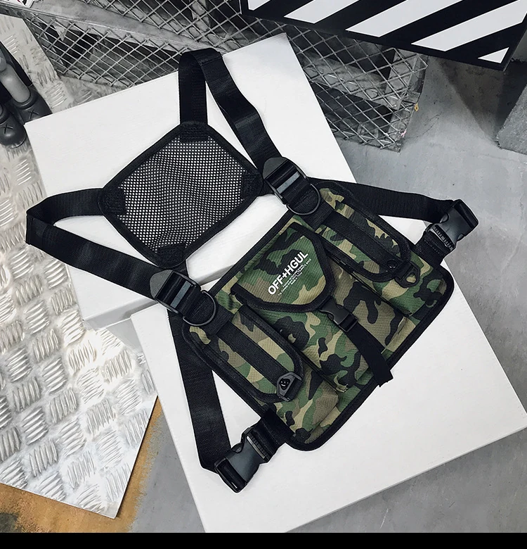 Adjustable Chest Rig Bag with Multi-pocket Front Panel Camouflage color SKU reference