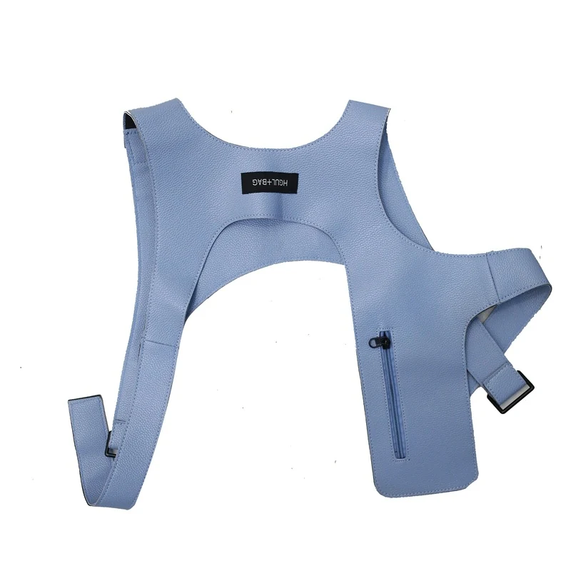 Star-pattern PU Streetwear Chest Rig and Waist Pouch Blue color SKU reference