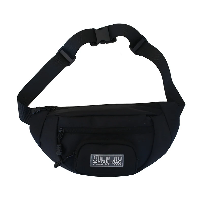 Polyester Radio Chest Pouch with Star Print Black color SKU reference