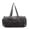 27L Embroidered Weekender Duffel with Zipper Gray color SKU reference