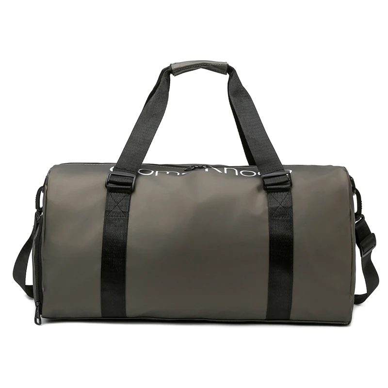 PU-Coated Nylon Weekender Duffel with Shoe Compartment Pink color SKU reference