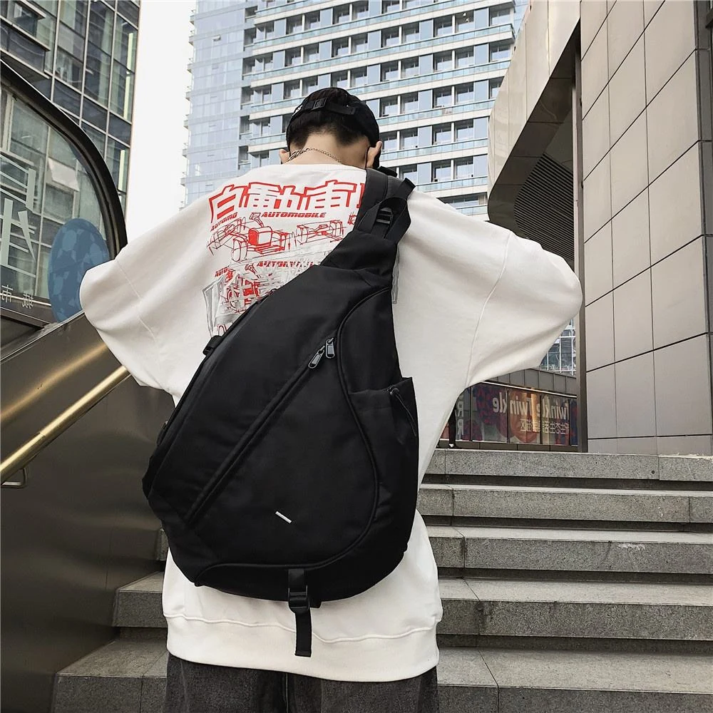 Drop-shaped Polyester Sling Bag with Strong Buckle product reference image