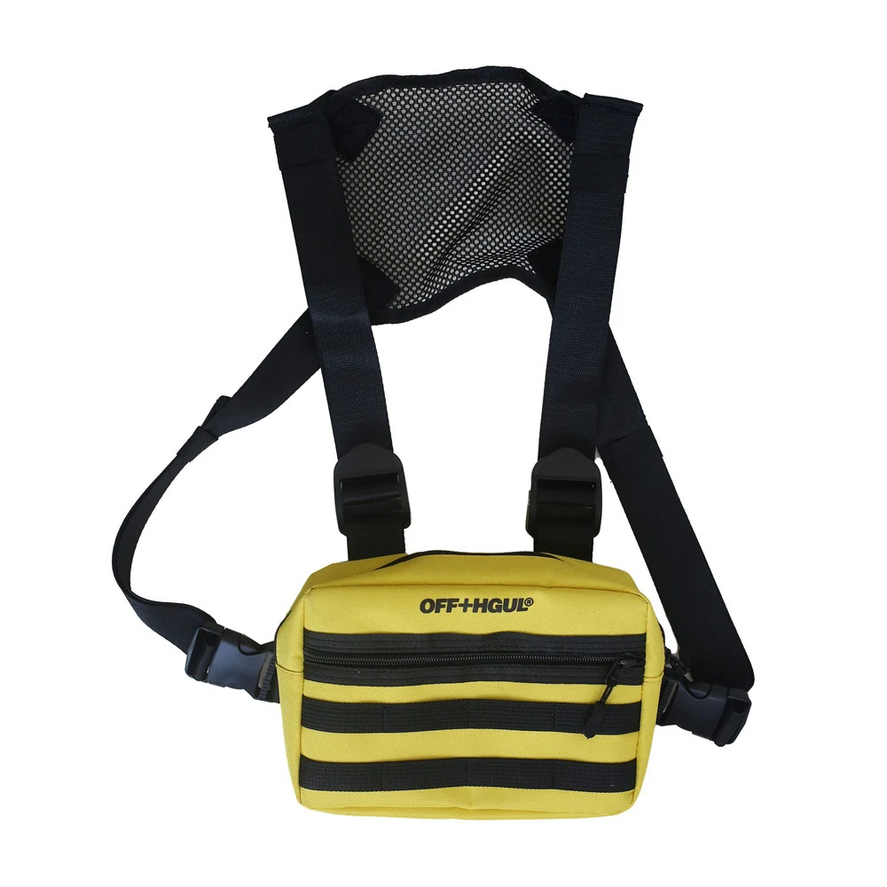 Tactical Radio Harness Chest Bag with Utility Pocket Yellow color SKU reference