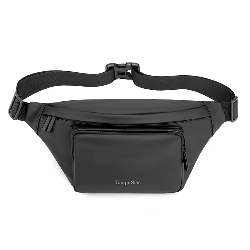 Elastic Polyester Fitness and Running Waist Pack Black color SKU reference