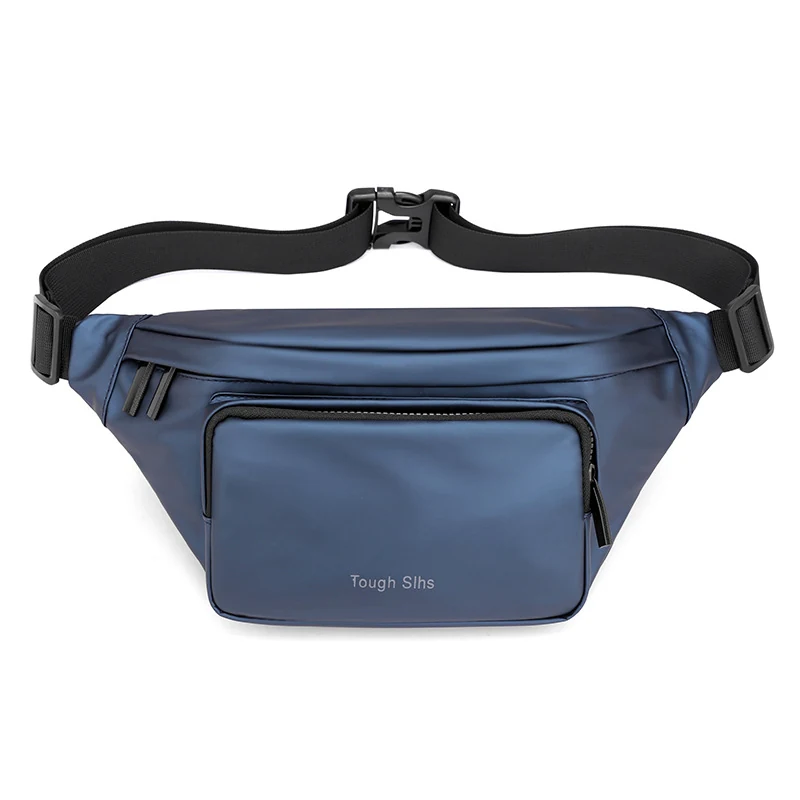 Elastic Polyester Fitness and Running Waist Pack Blue color SKU reference