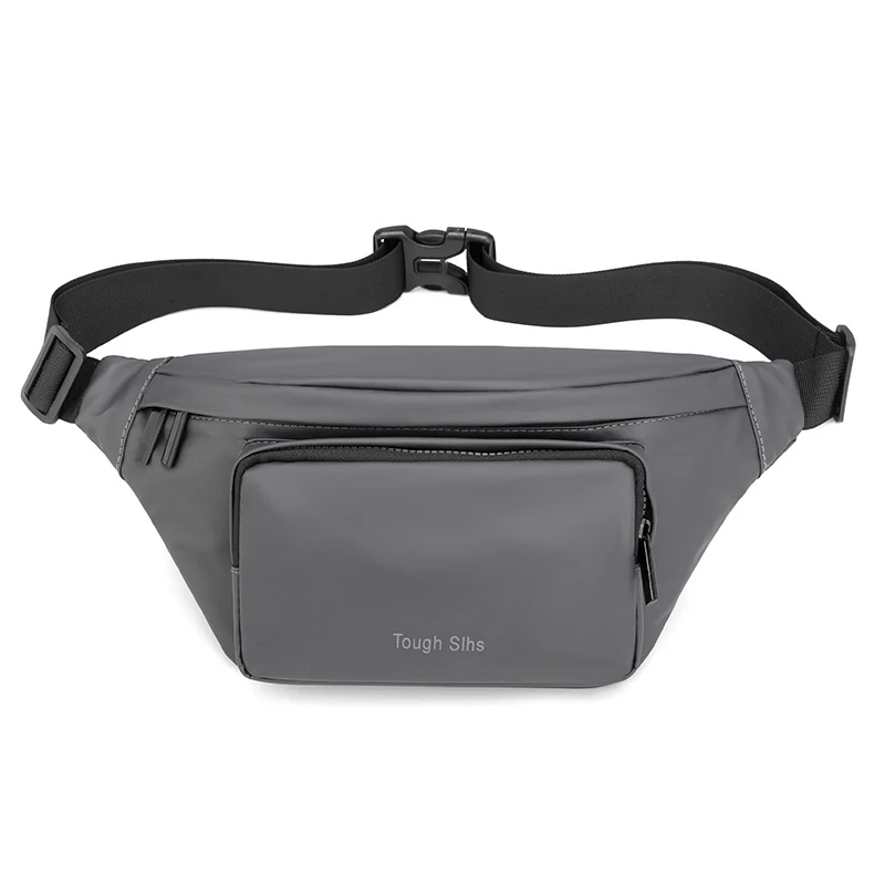 Elastic Polyester Fitness and Running Waist Pack Gray color SKU reference