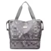 Foldable Holographic Checkerboard Weekender Gym Duffel Gray color SKU reference