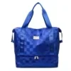 Foldable Holographic Checkerboard Weekender Gym Duffel Blue color SKU reference