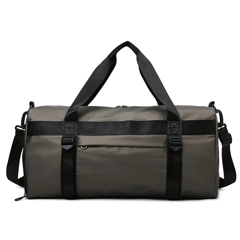 Yoga Weekender Duffel with Fixed Mat Strap and Shoe Compartment Champagne brown color SKU reference