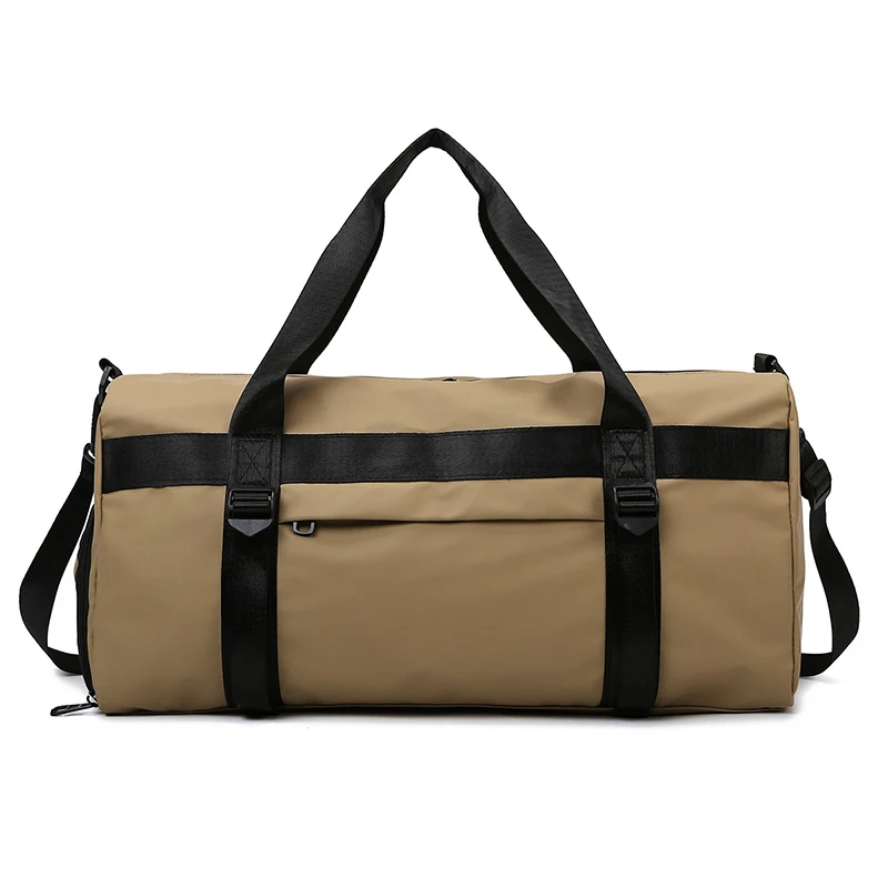 Yoga Weekender Duffel with Fixed Mat Strap and Shoe Compartment Silver color SKU reference