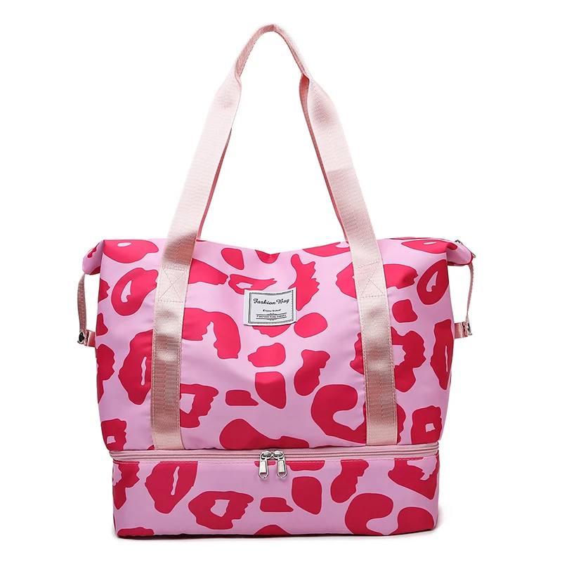 Elephant and Zebra Print Weekender with Shoe Compartment Print pattern 03 color SKU reference