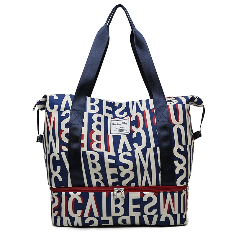 Elephant and Zebra Print Weekender with Shoe Compartment Print pattern 04 color SKU reference