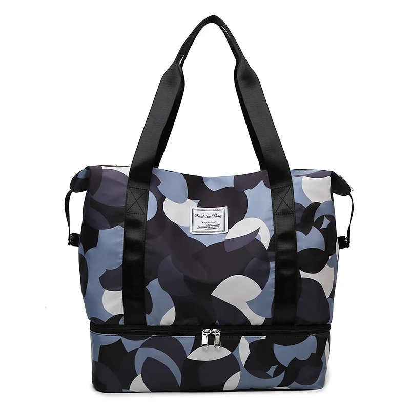 Elephant and Zebra Print Weekender with Shoe Compartment Print pattern 07 color SKU reference