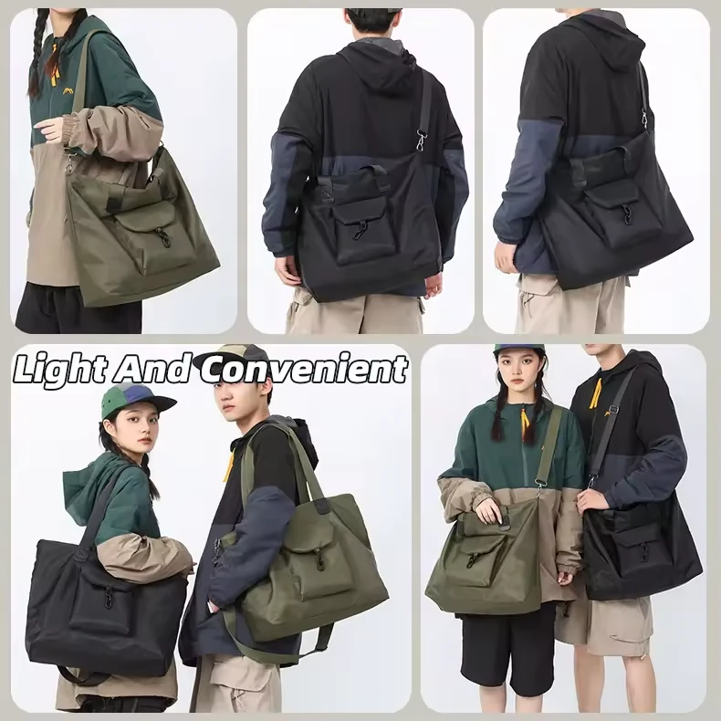 26L Nylon Crossbody Gym Tote with External Pocket product reference image